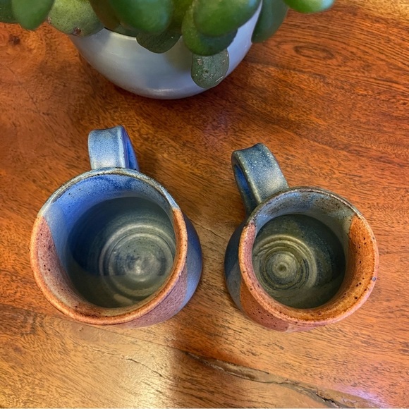 Ceramic Pottery Coffee Mug Bundle in Set of 2 Handmade Coffee Mug Western Color - Picture 4 of 7